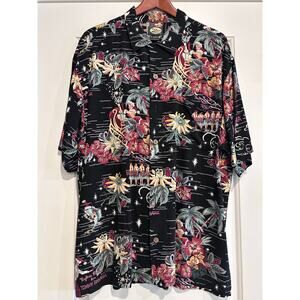 Happy Huludays Tommy Bahama 100% Silk Shirt L